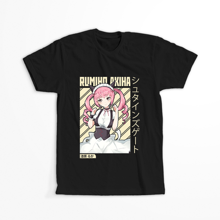 Koszulka Czarna - Steins;Gate - WYBIERZ KOLOR KOSZULKI I FASON