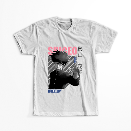 Koszulka Biała Mob Psycho 100 WYBIERZ KOLOR KOSZULKI I FASON