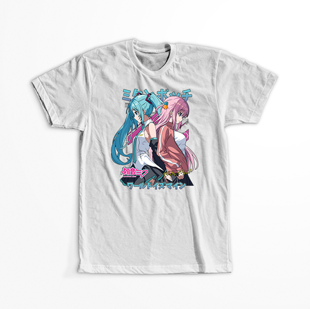 Koszulka Biała Bocchi the Rock! & Hatsune Miku - WYBIERZ KOLOR KOSZULKI I FASON