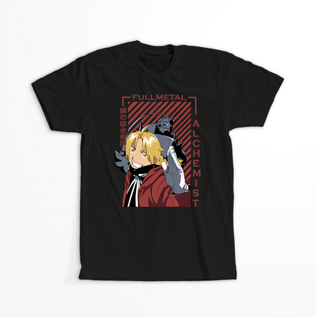 Koszulka Czarna Fullmetal Alchemist - WYBIERZ KOLOR KOSZULKI I FASON