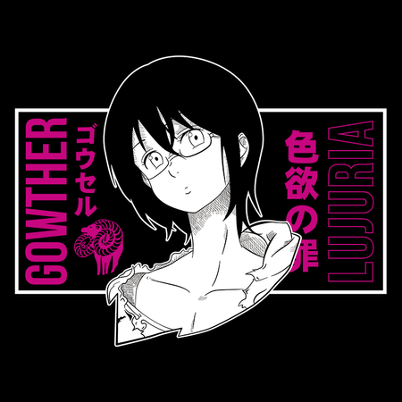 Koszulka Czarna Seven Deadly Sins - WYBIERZ KOLOR KOSZULKI I FASON