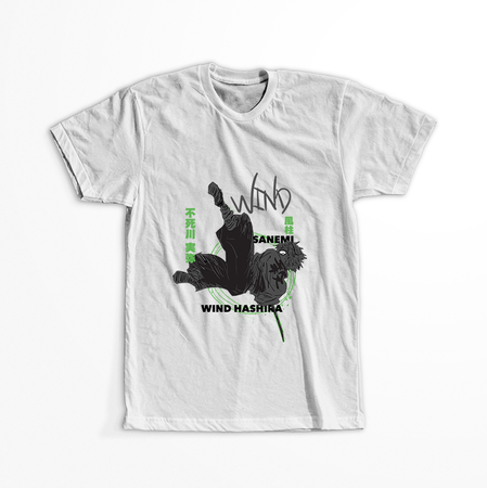 Koszulka Biała Demon Slayer / Kimetsu no Yaiba / Miecz zabójcy demonów - WYBIERZ KOLOR KOSZULKI I FASON