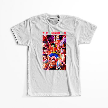 Koszulka Biała One Piece - WYBIERZ KOLOR KOSZULKI I FASON