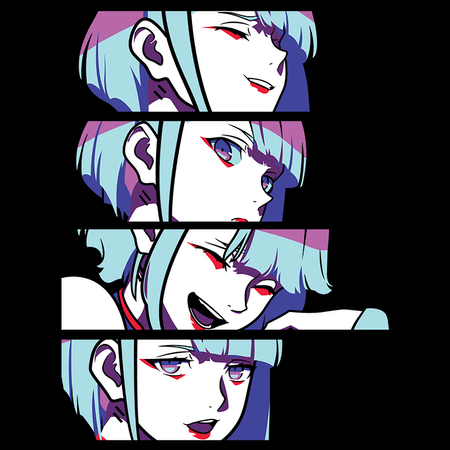 Koszulka Czarna Cyberpunk Edgerunners - WYBIERZ KOLOR KOSZULKI I FASON