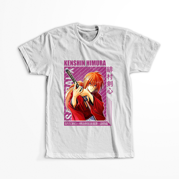 Koszulka Biała Rurouni Kenshin WYBIERZ KOLOR KOSZULKI I FASON