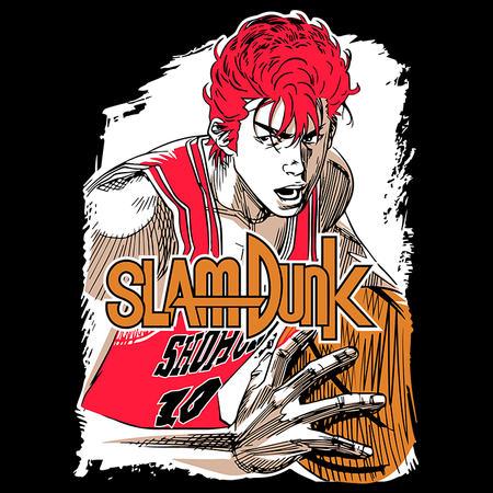 Koszulka Czarna Slam Dunk WYBIERZ KOLOR KOSZULKI I FASON