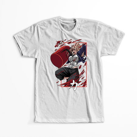 Koszulka Biała  Chainsaw Man WYBIERZ KOLOR KOSZULKI I FASON
