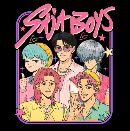 Koszulka Biała KPop Demon Hunters WYBIERZ KOLOR KOSZULKI I FASON