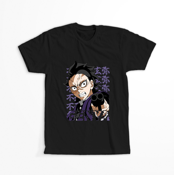 Koszulka Czarna Demon Slayer / Kimetsu no Yaiba / Miecz zabójcy demonów - WYBIERZ KOLOR KOSZULKI I FASON