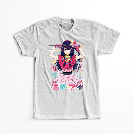 Koszulka Biała Oshi no Ko - WYBIERZ KOLOR KOSZULKI I FASON