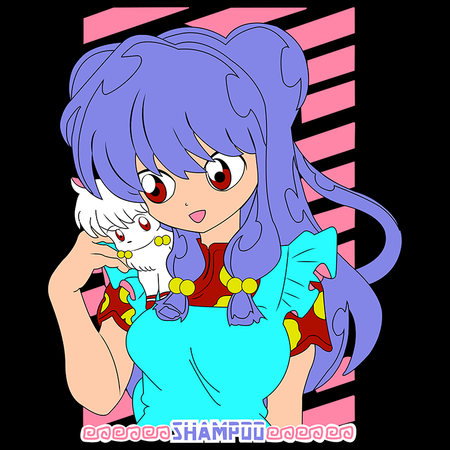 Koszulka Czarna Ranma 1/2 - WYBIERZ KOLOR KOSZULKI I FASON