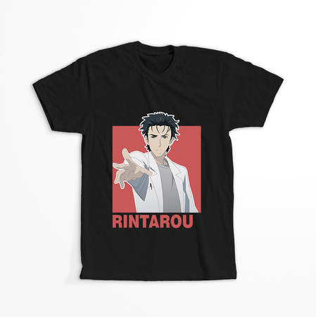 Koszulka Czarna - Steins;Gate - WYBIERZ KOLOR KOSZULKI I FASON