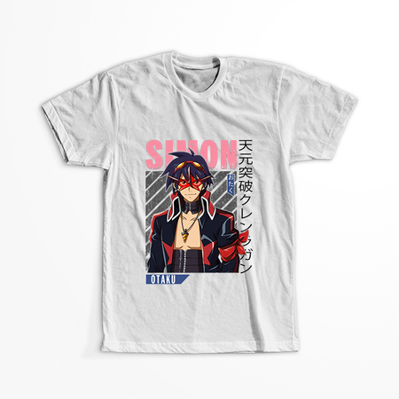 Koszulka Biała Tengen Toppa Gurren Lagann - WYBIERZ KOLOR KOSZULKI I FASON