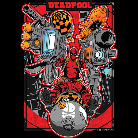 Koszulka Czarna - Deadpool - WYBIERZ KOLOR KOSZULKI I FASON