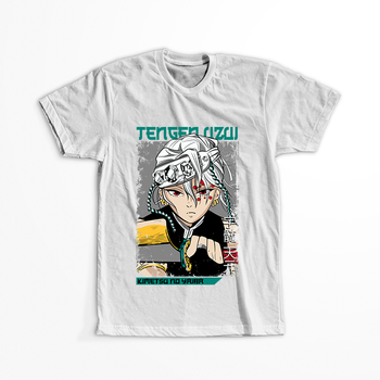 Koszulka Biała Demon Slayer / Kimetsu no Yaiba / Miecz zabójcy demonów - WYBIERZ KOLOR KOSZULKI I FASON