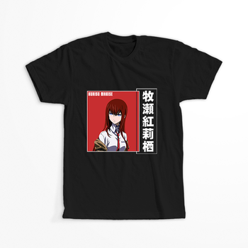 Koszulka Czarna - Steins;Gate - WYBIERZ KOLOR KOSZULKI I FASON