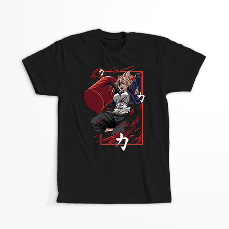 Koszulka Czarna Chainsaw Man WYBIERZ KOLOR KOSZULKI I FASON