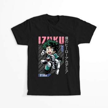 Koszulka Czarna My Hero Academia / Akademia bohaterów - WYBIERZ KOLOR KOSZULKI I FASON