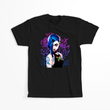 Koszulka Czarna - League of Legends & Arcane - WYBIERZ KOLOR KOSZULKI I FASON