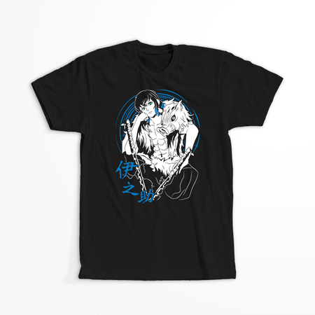 Koszulka Czarna Demon Slayer / Kimetsu no Yaiba / Miecz zabójcy demonów - WYBIERZ KOLOR KOSZULKI I FASON