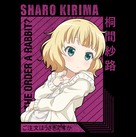 Koszulka Czarna - Is the Order a Rabbit?  - WYBIERZ KOLOR KOSZULKI I FASON