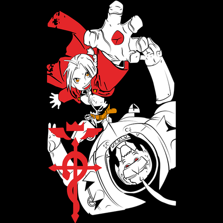 Koszulka Biała Fullmetal Alchemist - WYBIERZ KOLOR KOSZULKI I FASON