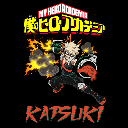 Koszulka Czarna My Hero Academia / Akademia bohaterów - WYBIERZ KOLOR KOSZULKI I FASON