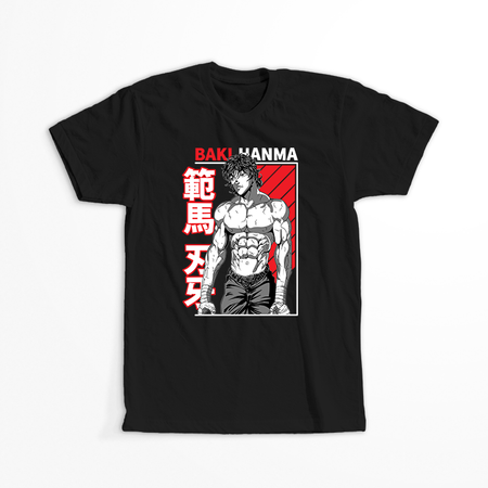 Koszulka Czarna Baki the Grappler - WYBIERZ KOLOR KOSZULKI I FASON