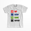 Koszulka Eat, Sleep, Game, Repeate WYBIERZ KOLOR KOSZULKI I FASON