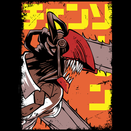 Koszulka Biała  Chainsaw Man WYBIERZ KOLOR KOSZULKI I FASON