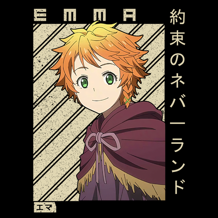 Koszulka Biała - The Promised Neverland - WYBIERZ KOLOR KOSZULKI I FASON