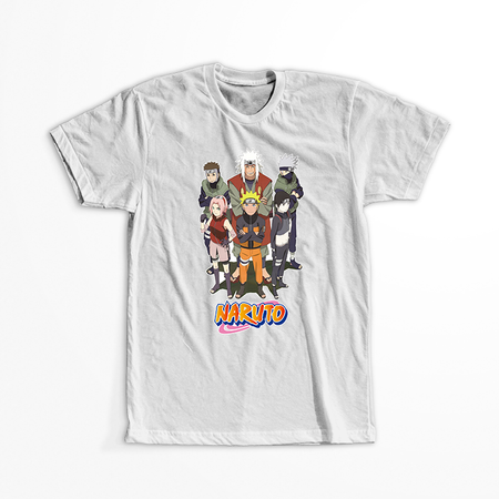 Koszulka Biała Naruto / Boruto - WYBIERZ KOLOR KOSZULKI I FASON