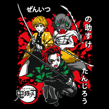 Koszulka Biała Demon Slayer / Kimetsu no Yaiba / Miecz zabójcy demonów - WYBIERZ KOLOR KOSZULKI I FASON