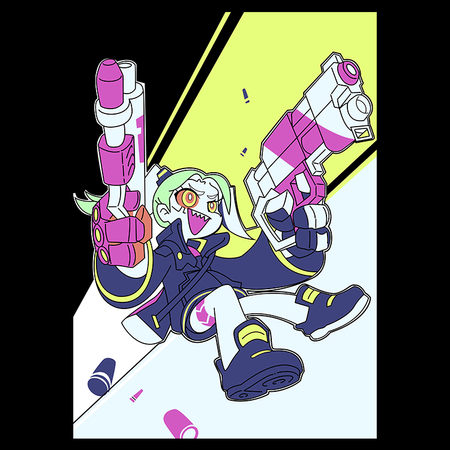 Koszulka Biała Cyberpunk Edgerunners - WYBIERZ KOLOR KOSZULKI I FASON