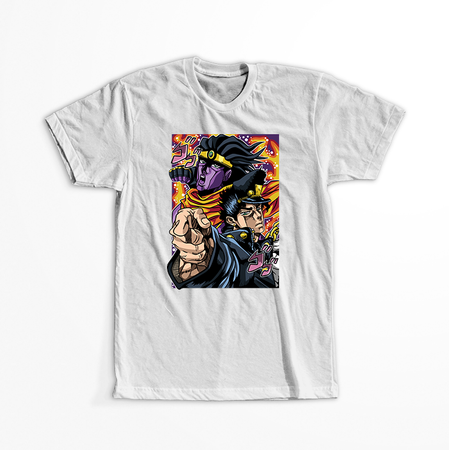 Koszulka Biała JOJO's Bizarre Adventure - WYBIERZ KOLOR KOSZULKI I FASON
