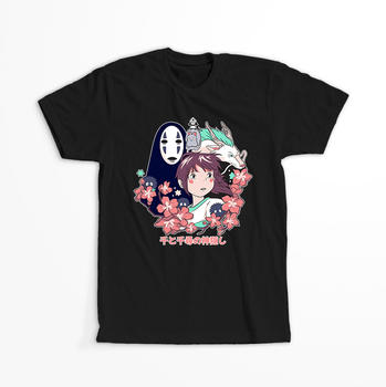 Koszulka Czarna - Spirited Away / W krainie bogów - WYBIERZ KOLOR KOSZULKI I FASON