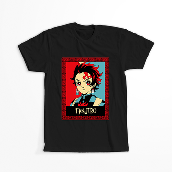 Koszulka Czarna Demon Slayer / Kimetsu no Yaiba / Miecz zabójcy demonów - WYBIERZ KOLOR KOSZULKI I FASON