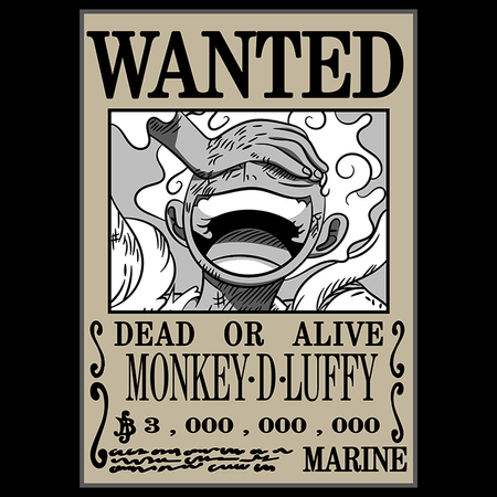 Koszulka Czarna One Piece - WYBIERZ KOLOR KOSZULKI I FASON