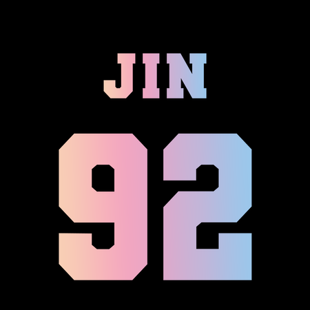 Koszulka Czarna BTS Jin WYBIERZ KOLOR