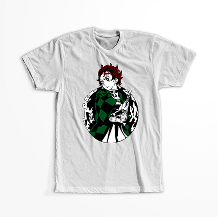 Koszulka Biała Demon Slayer / Kimetsu no Yaiba / Miecz zabójcy demonów - WYBIERZ KOLOR KOSZULKI I FASON