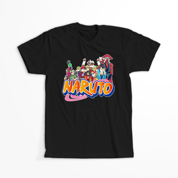 Koszulka Czarna Naruto / Boruto - WYBIERZ KOLOR KOSZULKI I FASON