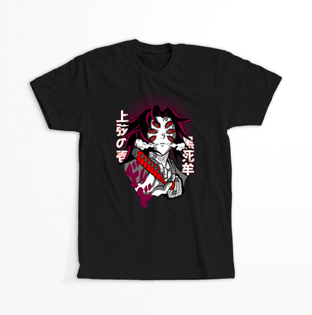 Koszulka Czarna Demon Slayer / Kimetsu no Yaiba / Miecz zabójcy demonów - WYBIERZ KOLOR KOSZULKI I FASON