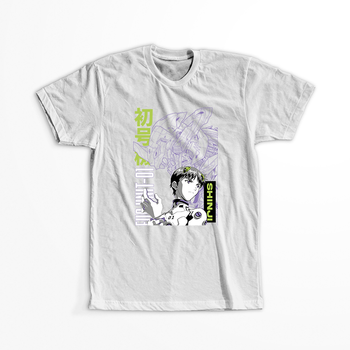 Koszulka Biała Neon Genesis Evangelion - WYBIERZ KOLOR KOSZULKI I FASON