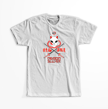 Koszulka Biała Demon Slayer / Kimetsu no Yaiba / Miecz zabójcy demonów - WYBIERZ KOLOR KOSZULKI I FASON