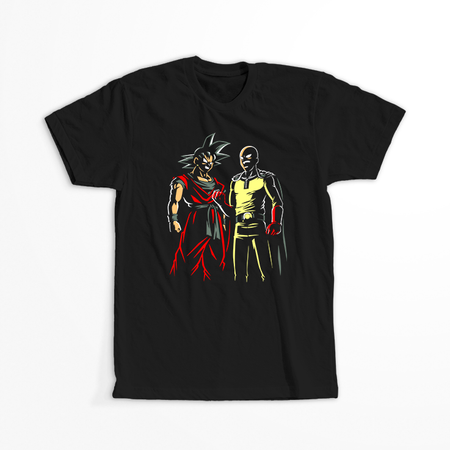 Koszulka Czarna One-Punch Man & Dragon Ball - WYBIERZ KOLOR KOSZULKI I FASON