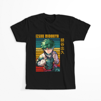 Koszulka Czarna My Hero Academia / Akademia bohaterów - WYBIERZ KOLOR KOSZULKI I FASON