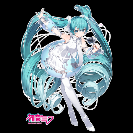 Koszulka Czarna Vocaloid Hatsune Miku - WYBIERZ KOLOR KOSZULKI I FASON