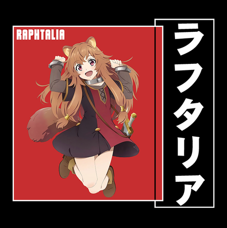 Koszulka Czarna - The Rising of the Shield Hero - WYBIERZ KOLOR KOSZULKI I FASON