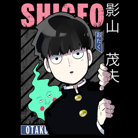 Koszulka Biała Mob Psycho 100 WYBIERZ KOLOR KOSZULKI I FASON