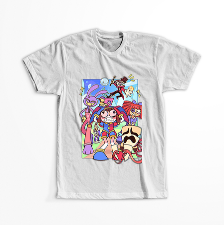 Koszulka Biała The Amazing Digital Circus / Obłędny Cyfrowy Cyrk - WYBIERZ KOLOR KOSZULKI I FASON